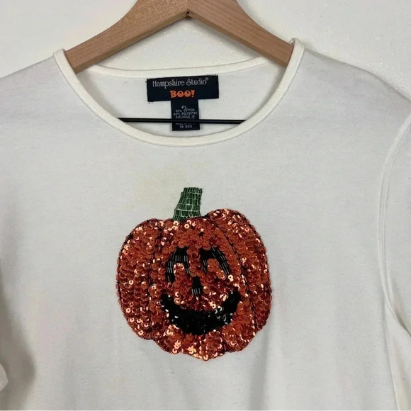 Hampshire Stidio Sequins JackOLantern Top - Picture 5 of 5